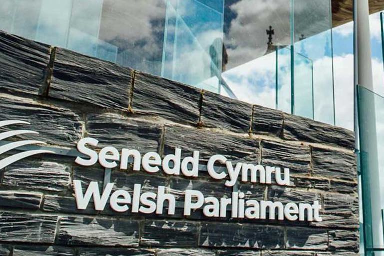 Image of the Welsh Parliament building 